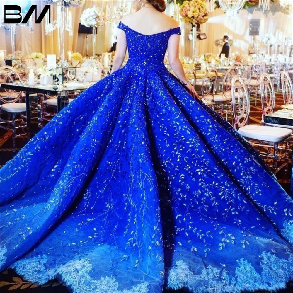 Luxury Beads Crystal Quinceanera Dresses Saudi Arabic Applique Off Shoulder Ball Gown Evening Gowns Women Party Dresses Plus