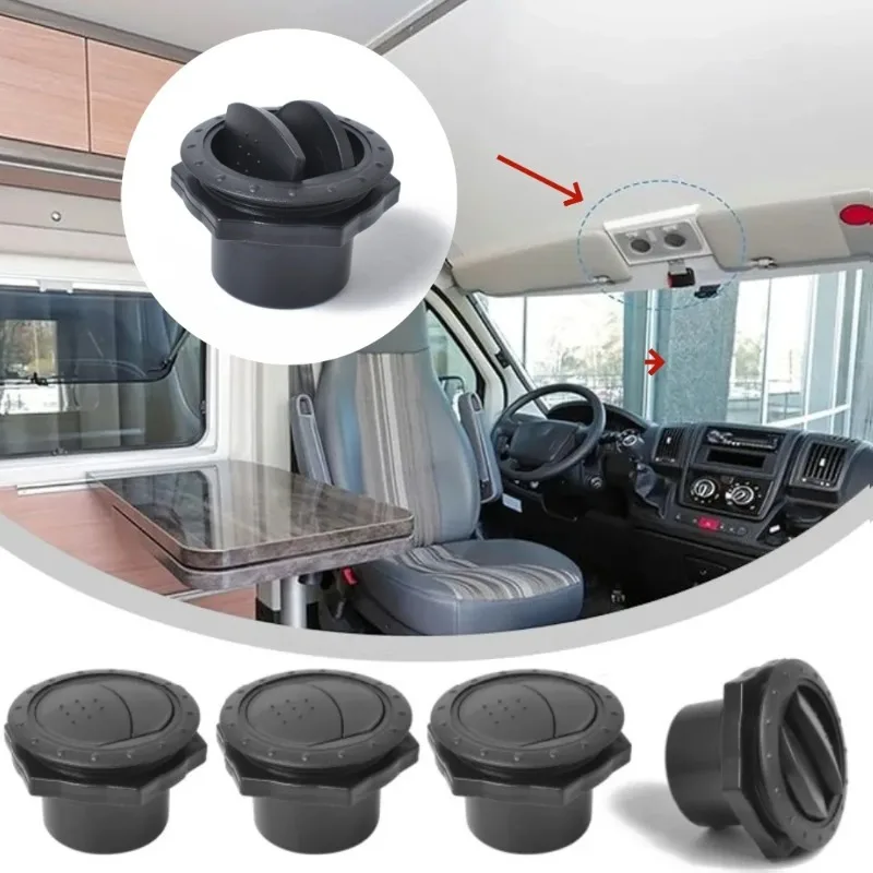 

60mm Air Conditioning Vent Cover Rotatable Duct Airflow Outlet Exhaust Grille Universal Heater Pipe Round Vent for Camper RV Bus