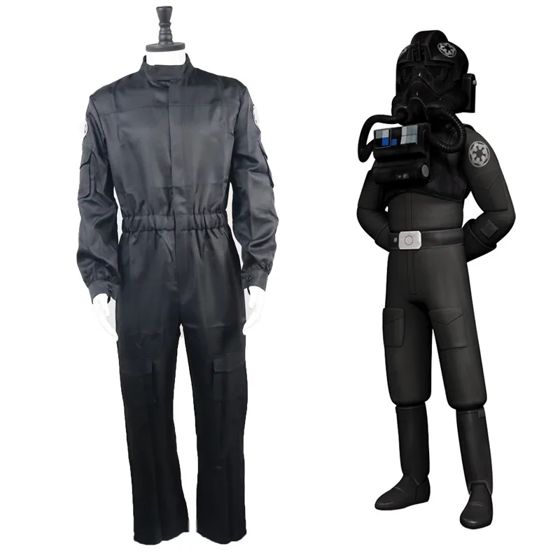Free Shipping 2021 New Adult Jumpsuit Star Imperial Tie Fighter Pilot Flight Suit Cosplay Costume Uniform Suit Full Set