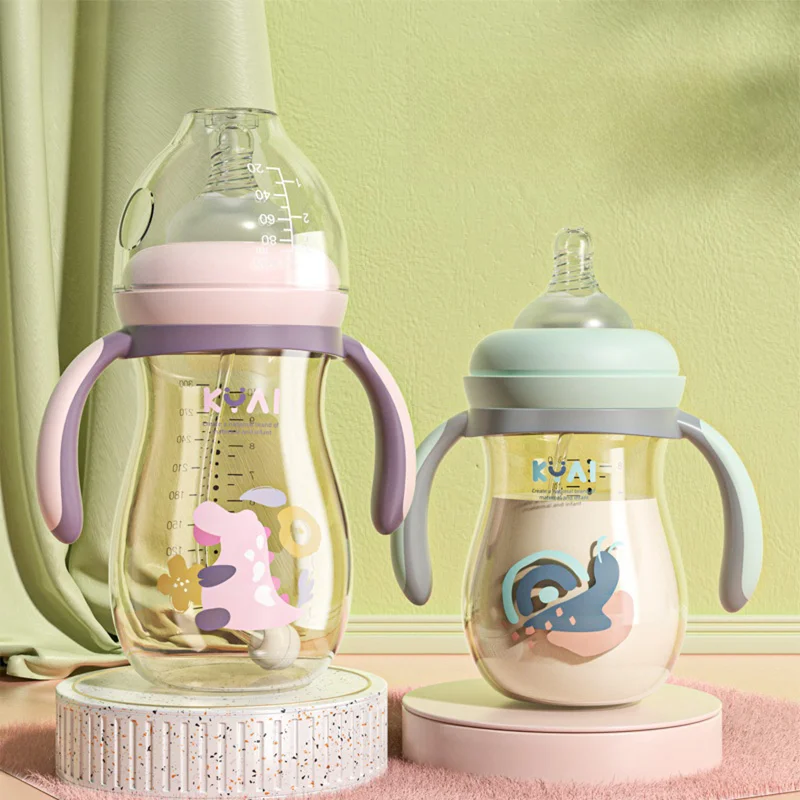 Baby Bottle Durable Comfortable Feeding Exploring Anti Shock Gas Reduction Wide Neck Baby Bottles