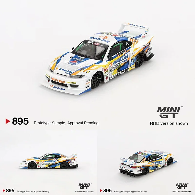 **PreSale** MINIGT 895 1:64 LBWK LB Super Silhouette S15 Silvia Diecast Model Collection Toys