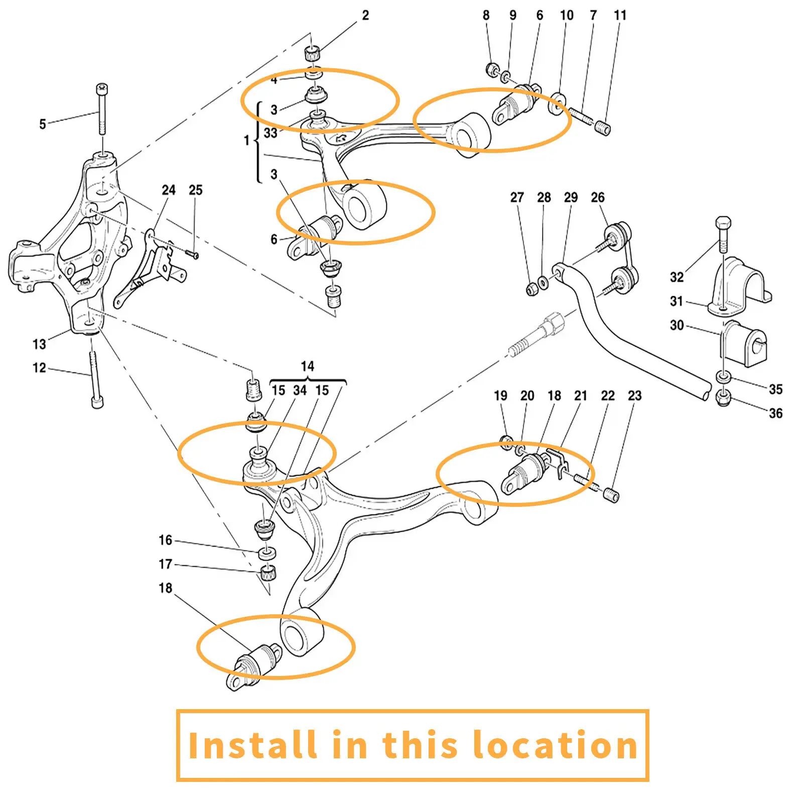 Высокая безопасность, устойчивая к коррозии и долговечность для Ferrari 599GTB/612, шаровые шарниры, комплект втулок рычага управления