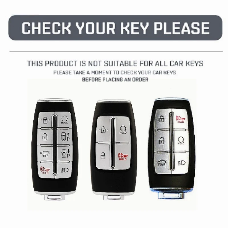

Leather Car Key Case Cover Key Shell For Hyundai Genesis GV70 GV80 GV90 2020 2021 2022 Key Protector Holder Keychain Accessories