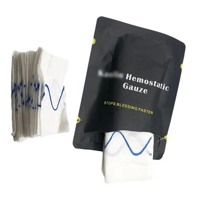 

Outdoor First Aid Products Hemostatic Gauze Combat Emergency Trauma Z-Fold Soluble For Ifak First Aid Kit Medical Wound Dressing