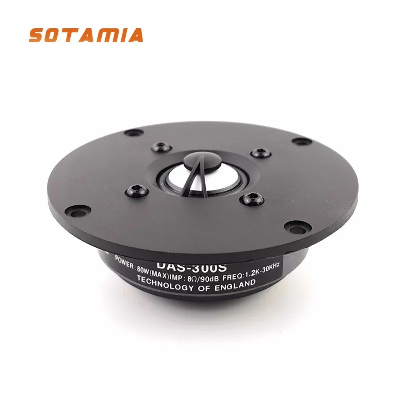 SOTAMIA 1PCS 4 Inch Tweeter Positive Peptide Membrane Speaker 8 Ohm 80 Watt Ceramic Membrane Dome with High Sensitivity DAS-300S