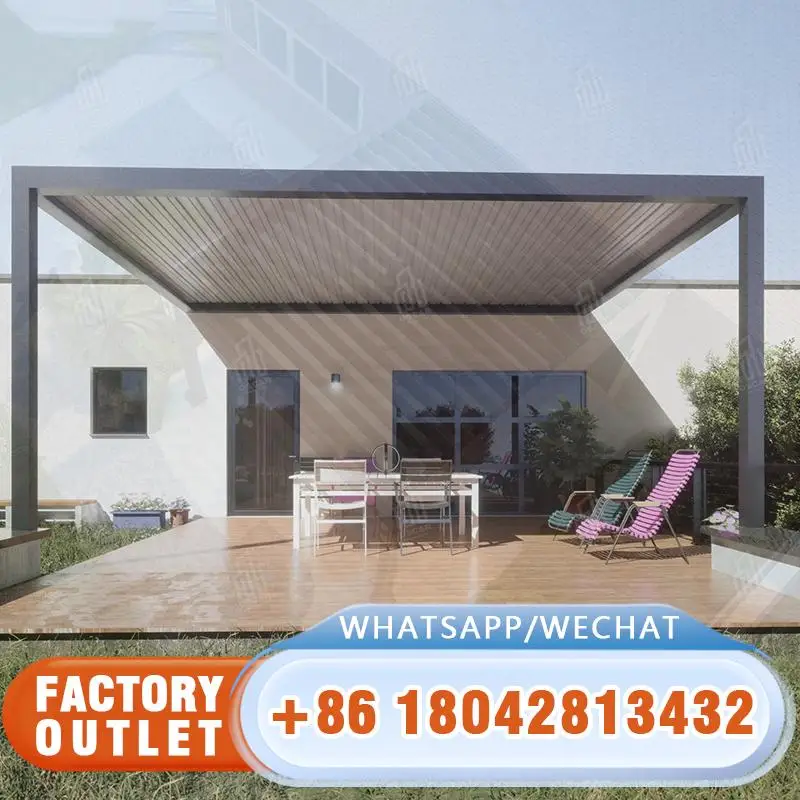 

Aluminum Wall Mounted Outdoor Patio 35m by 35m Attach to Home Pergola