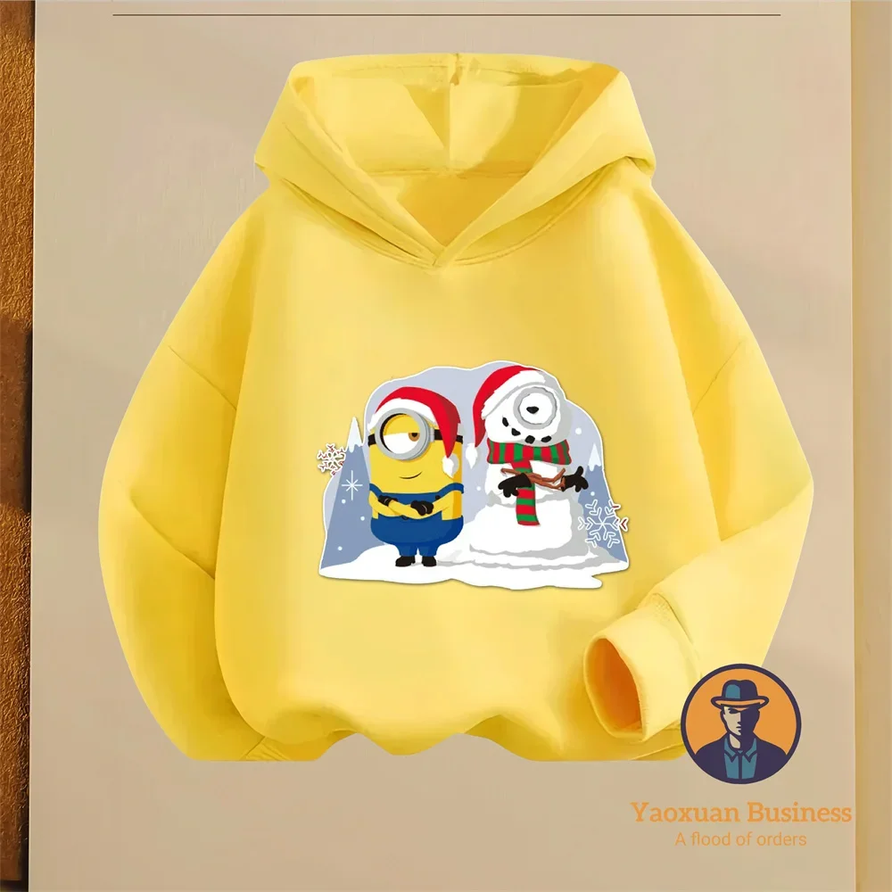 

Comfort Sports Leisure Pure Cotton Hoodie Minions Art Anime Autumn Winter Kidswear
