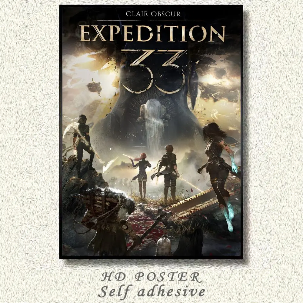 Картина, каллиграфия, безрамная картина маслом, украшение, предназначенное для дома, ресторана, офиса, игры C-clair O_obscur E-expedition 33