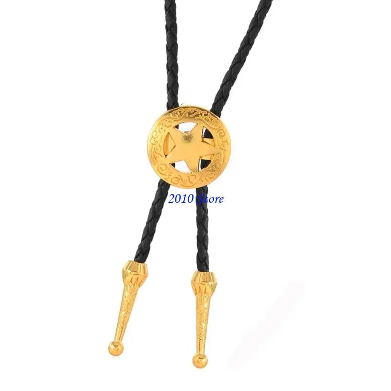 

F3MF современное унисекс ожерелье из искусственной кожи из сплава Боло, легкий практичный дизайн