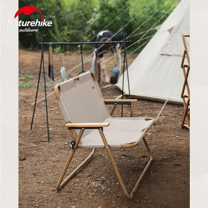 Naturehike Outdoor Folding Chair 2 Persons Portable Camping Chair 600D Tear-resistant Breathable Fishing Picnic Backrest Chair