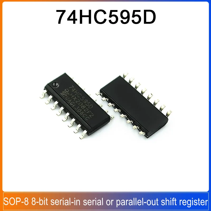 

10-50PCS 74HC595D,118 SOP-16 74HC595 8-bit serial-in serial or parallel-out shift register with output latches 3-state