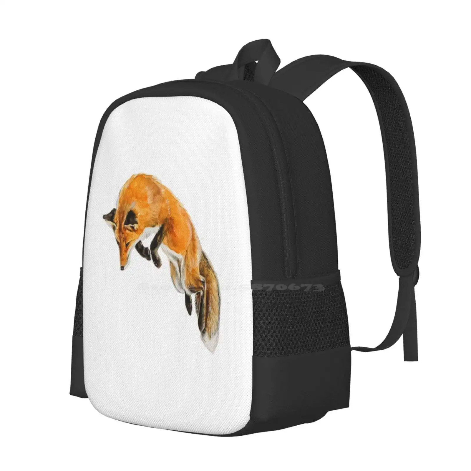 Fox Spring New Arrivals Unisex Bags Student Bag Backpack Foxes Animals Cute Colorful Fun Spring Nature Fuzzy Adorable Girly