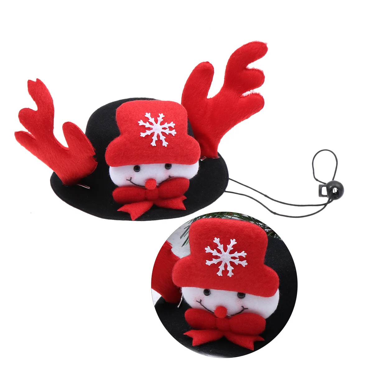 

Adjustable Christmas Pet Hat Soft Comfortable Fabric Dog Cat Cap Festive Party Photo Shoot Puppy Cosplay Pet Hat