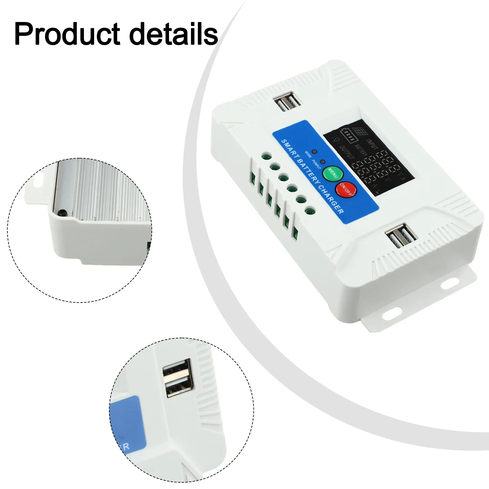 Outdoor Solar Charging 30A Solar Controller Fully 3-stage Charge Management Max Solar Input 46V 3-Stage Charge Management