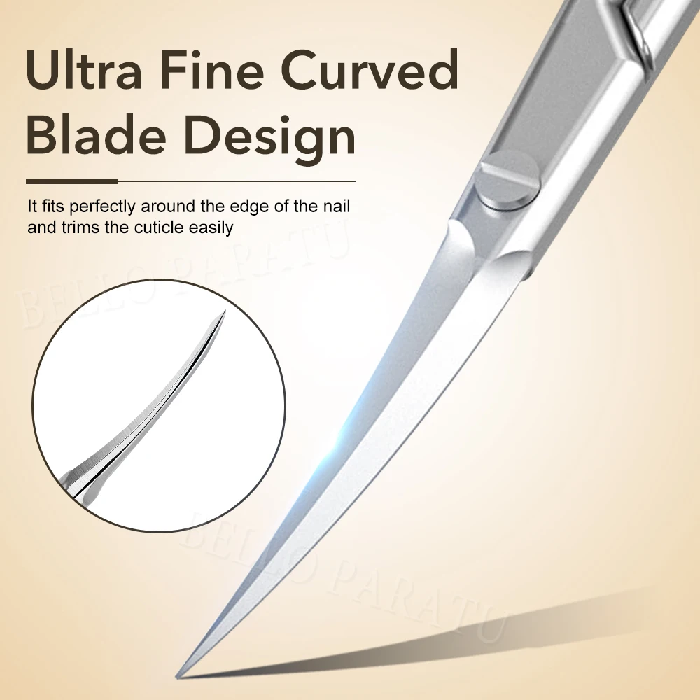 1 pz extra fine curvo forbici per cuticole multiuso manicure rimozione della pelle morta per unghie strumenti di arte ciglia forbici per sopracciglia