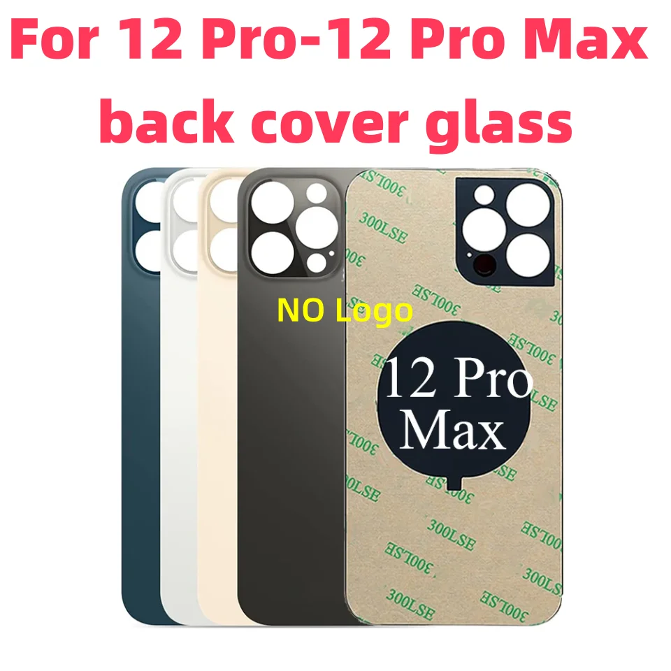 Back Glass For iPhone 12 Pro-12 Pro Max Back Cover Glass Fast Replacement Housing Battery Cover Big Hole Rear Glass with Glue