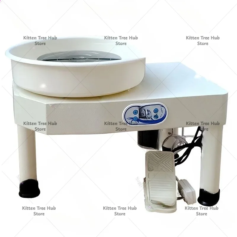 Home Ceramic Clay Rolling Kiln,Stepless Adjustable Speed,Foot-Activated Electric Machine,Multi-Purpose Pottery Forming and Clay