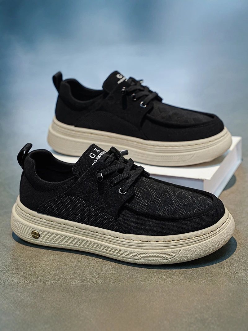 Men's Casual Canvas Slip-On Shoes Breathable Comfortable Ice Silk Sports Leisure Fashionable All-Match Summer Outdoor Sneakers