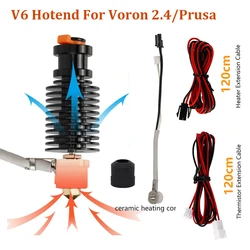 24V E3D V6 Hotend For DDE DDB Voron 2.4 Prusa Extruder Ender 3 CR10 MK3S 3D Printer J-head Ceramic Heating Core Print Head