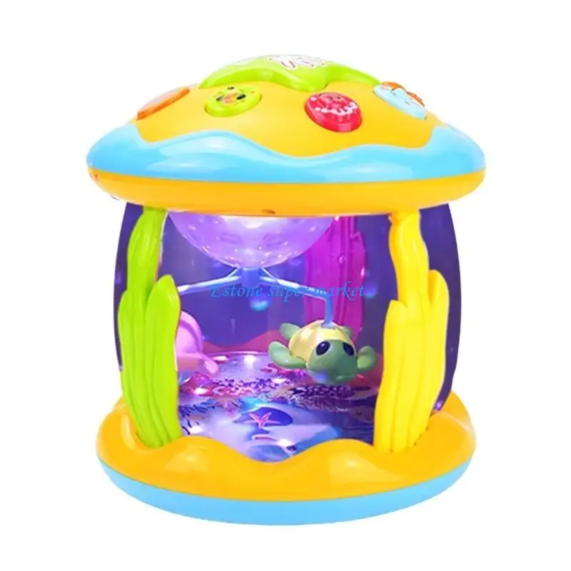 090B Baby Drum Toy Toddler Music LED Projector Toy Early Educational Toy Baby Gift