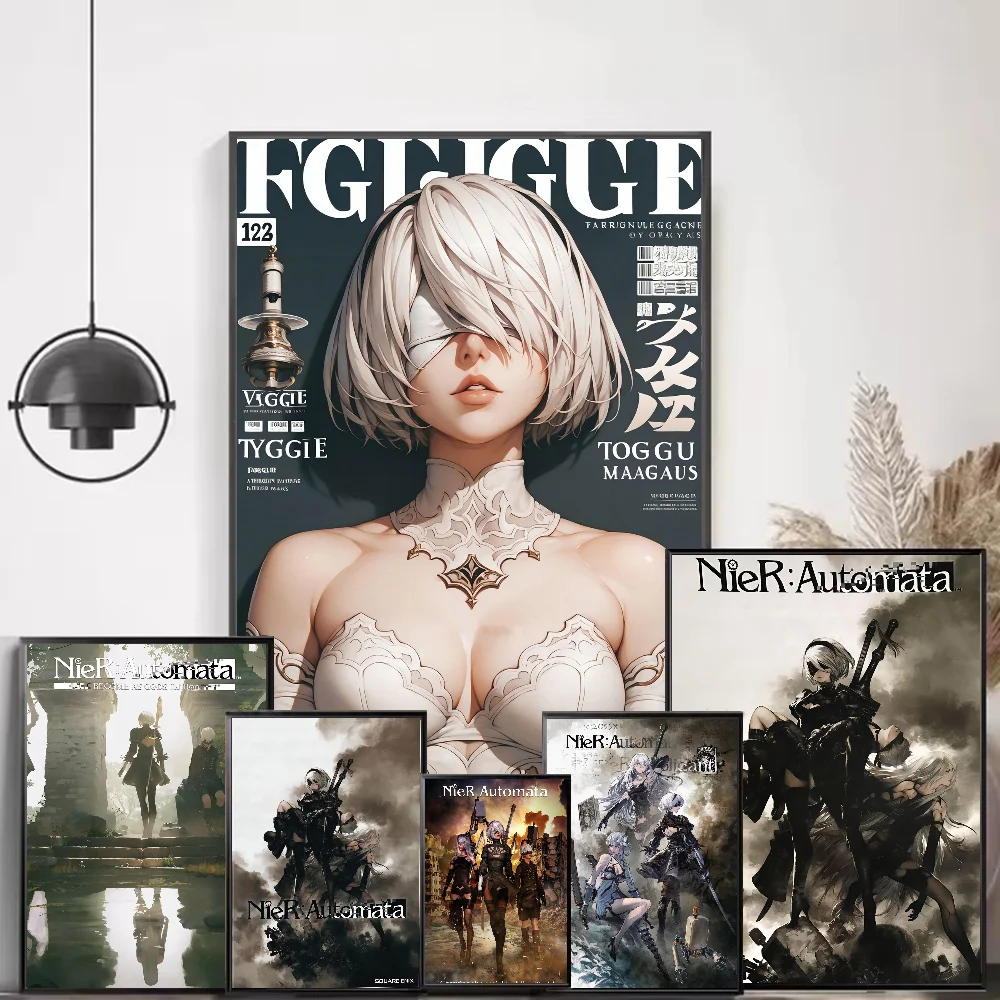 NieR Automata ملصق غرفة المعيشة المنزلي غرفة نوم بار مقهى ديكور فني