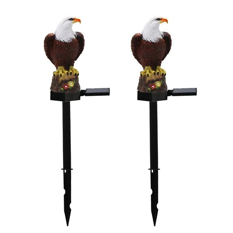 Solar Eagle Outdoor Garden Light Outdoor Path Solar Powered Eagle Stake Lights For Lawn Lighting 2 Pack