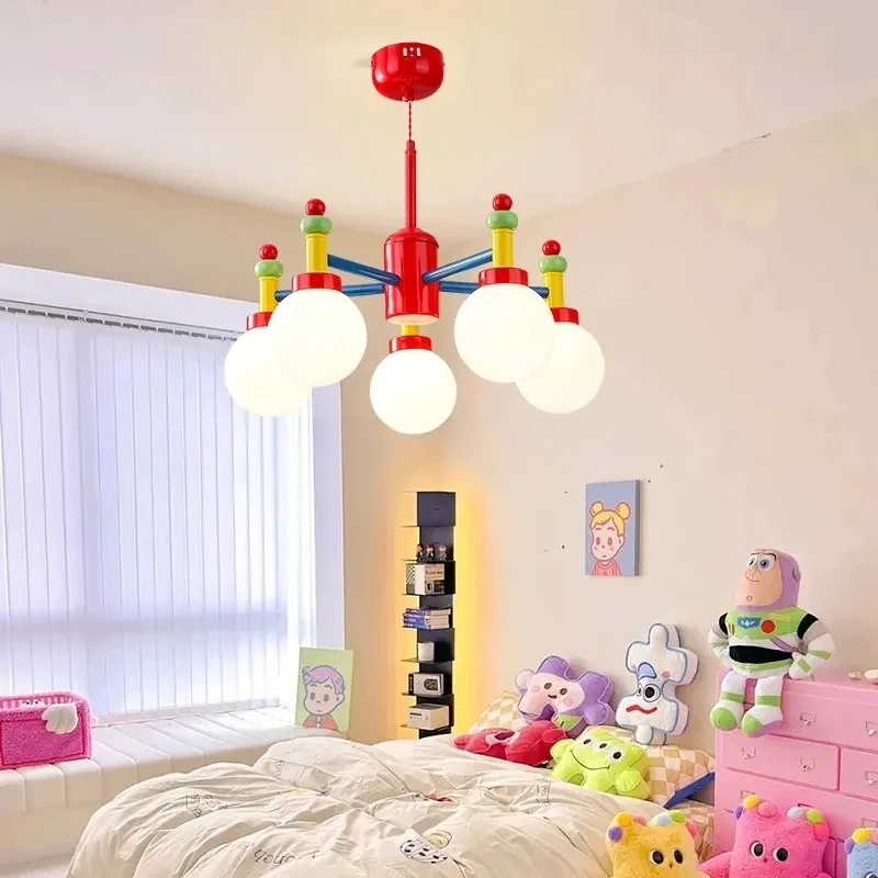 LED Chandeliers Children's Bedroom Study Lighting Home Accessories Eye Protection Parlor Including Light Bulbs