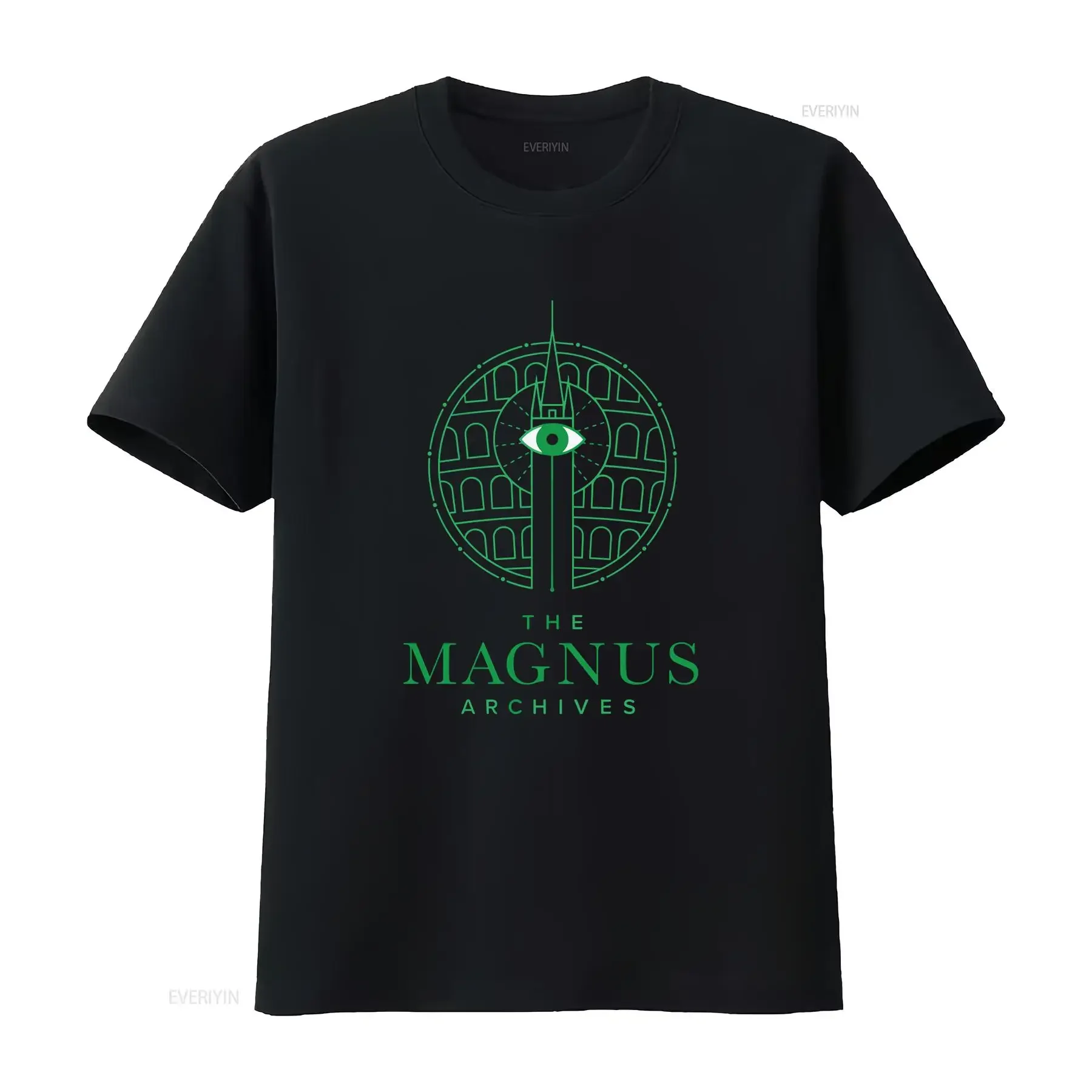 New T Shirt The Magnus Archives Logo Men's Black USA Size S to 5XL vintage Washed fashion graphic streetwear Comfortable