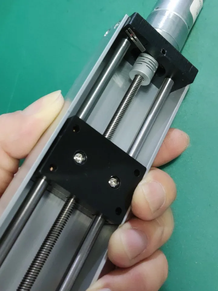 Y370 Type DC Reduction Motor Linear Guide Slide Table U-shaped Groove Silent Copper Sleeve Optical Axis with Limit Switch