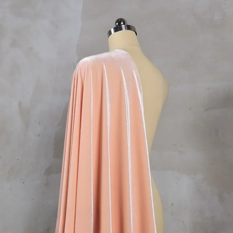 50x150cm Double-Color Illusion Stretch Korean Velvet Top Cheongsam Fabric Wholesale Cloth by the Meter for Sewing Diy Material