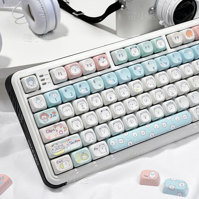 

Механическая клавиатура Bear MOA, колпачок для девочек, милый высокоценный гражданский колпачок для клавиш 68/87/108