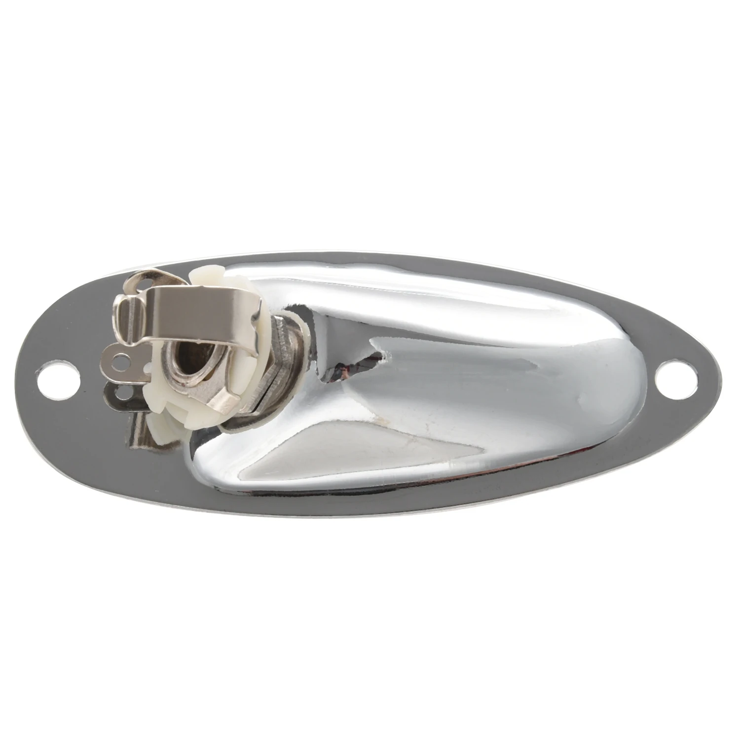 Экологически чистый 1 шт. разъем для гитары для лодки, 1/4 дюйма, входной выход, разъем 6,35 мм, хром, серебристый цвет для деталей гитары в стиле FD Strat