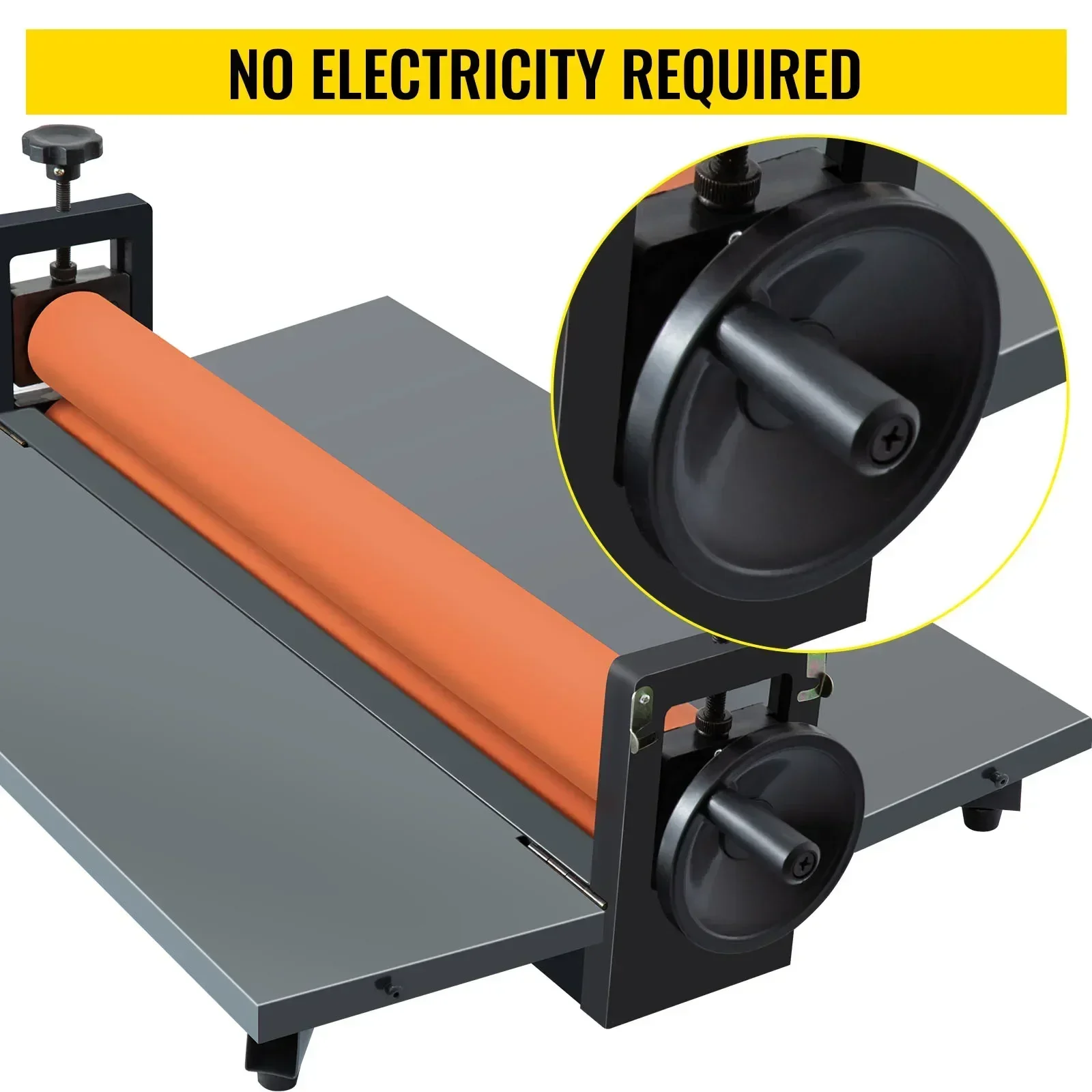 New! 25.6"x1" Manual Cold Roll Laminator Machine Sheets Document Plasticizer Fits Poster Painting Photo Book Cover