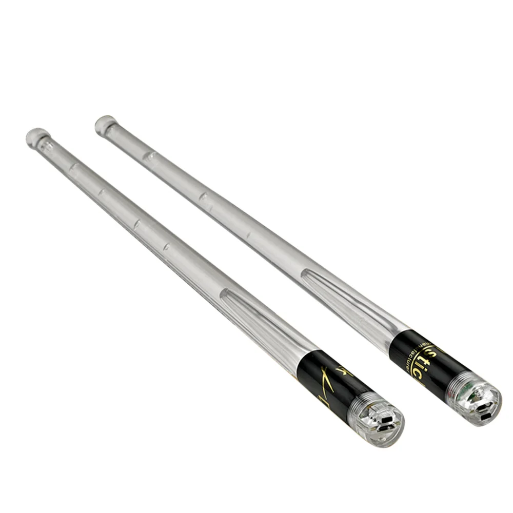 

LED Light Up Drumsticks Jazz Drum Sticks 15 Gradient Colorful Lights USB Charging with ON/OFF Switch PC High Polymer Material