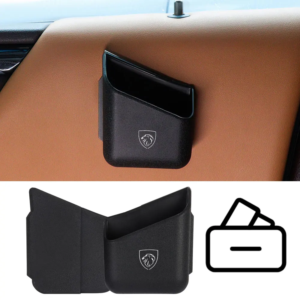 2PCS ABS Car Pillar Storage Boxs Auto Badge Styling Interior Organizer Accessories For PEUGEOT 206 207 208 307 308 2008 3008 508