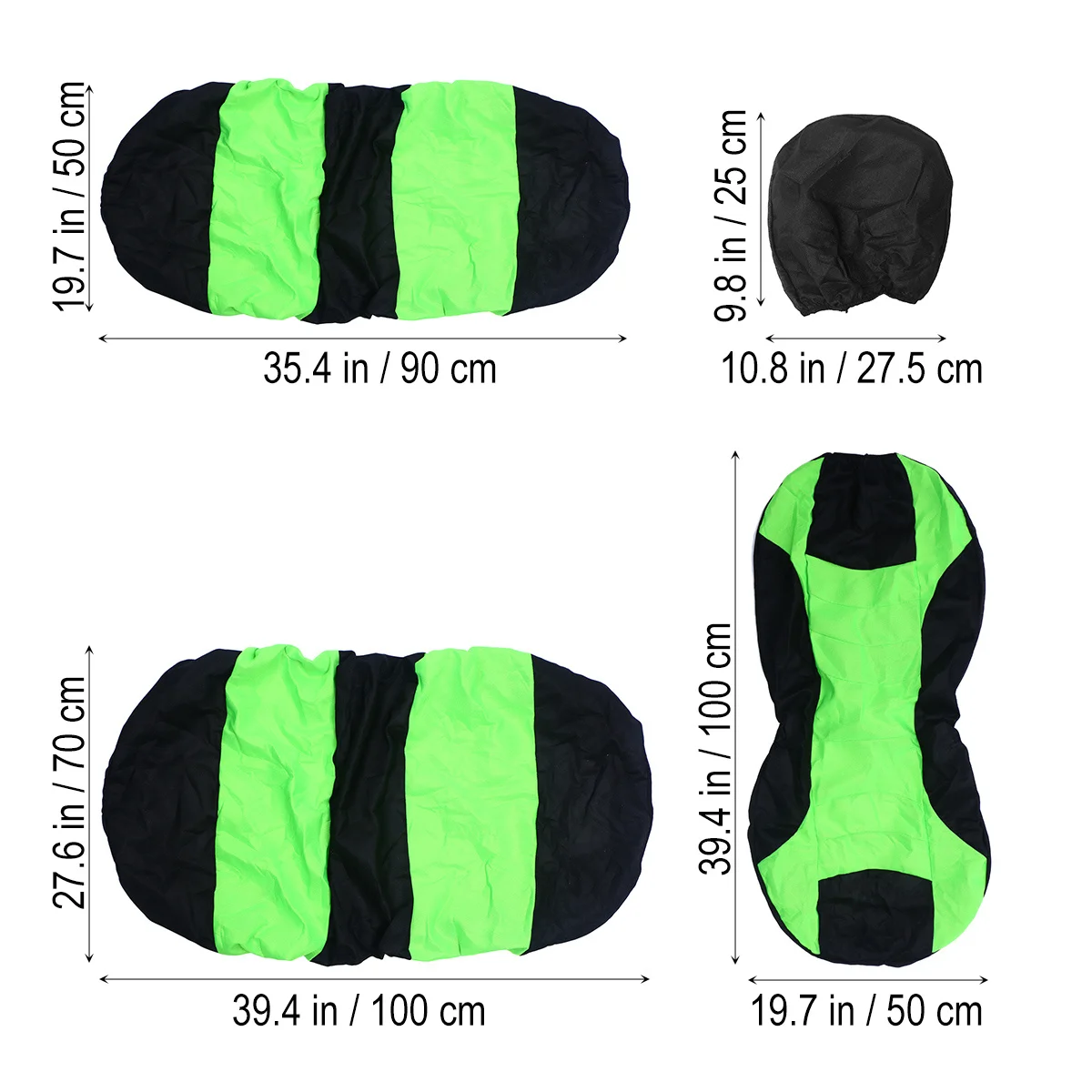 8 قطع من أغطية مقاعد السيارة العالمية، واقيات مقعد من القماش قابلة للتنفس، غطاء كامل، غطاء مقعد منفصل، وسادة هوائية متوافقة #5