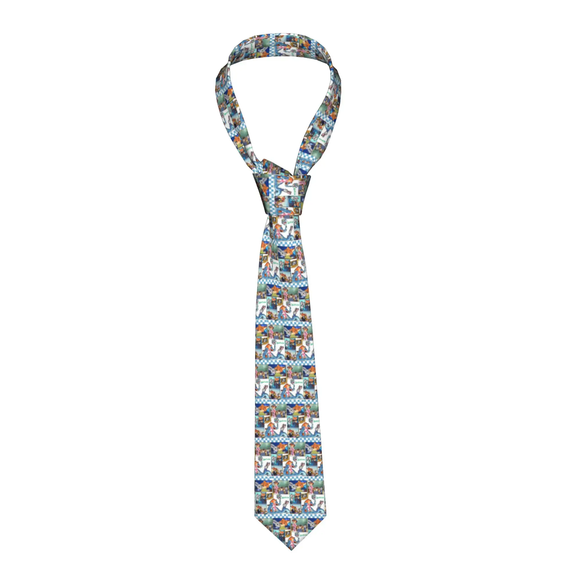 

Формальные галстуки с мультяшными персонажами из Зоотопии для свадьбы, мужские галстуки в стиле аниме на заказ