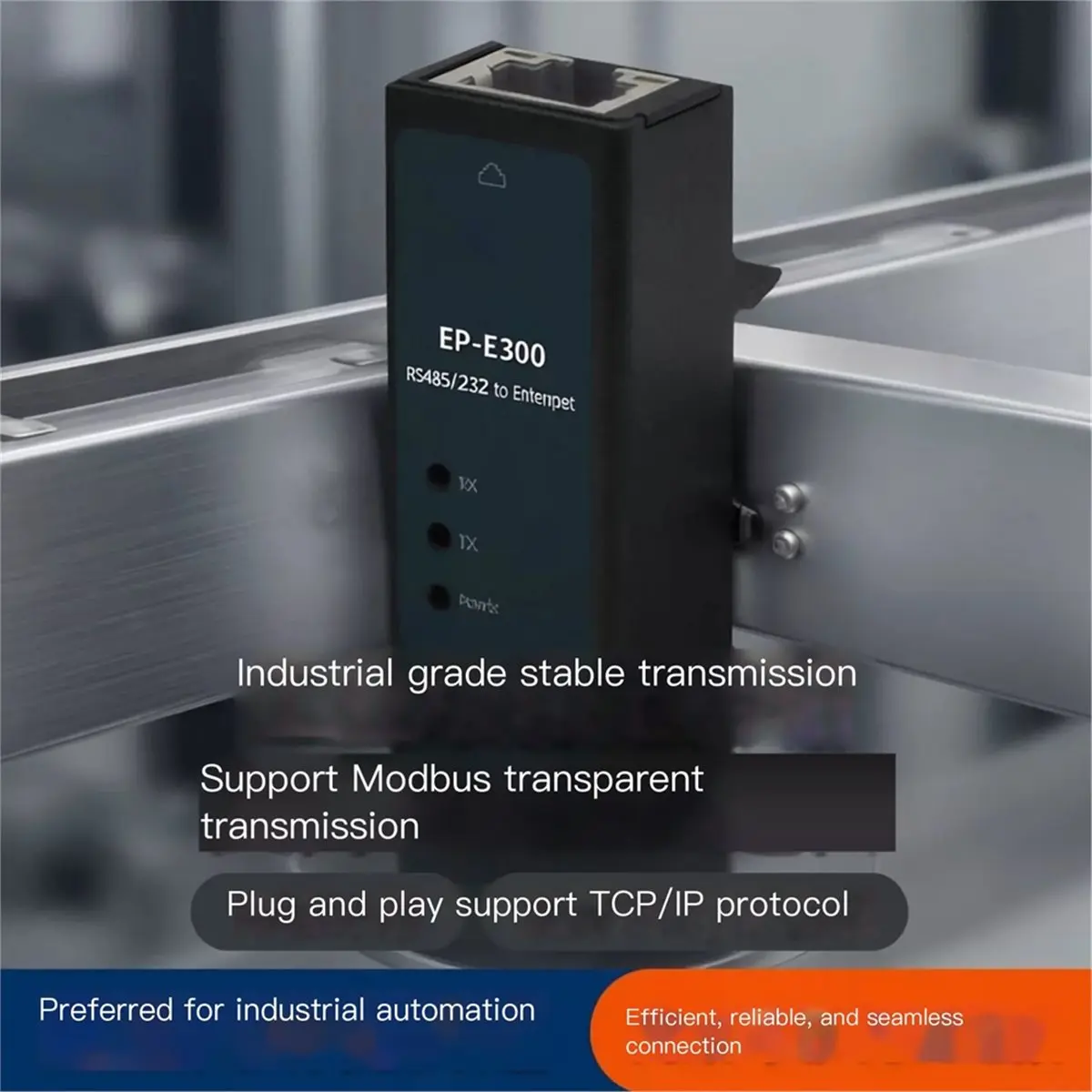 AA80 485 Serial Port Server to Network Port Module Transparent Transmission RS485 Modbus Gateway Rail E300 US PLUG