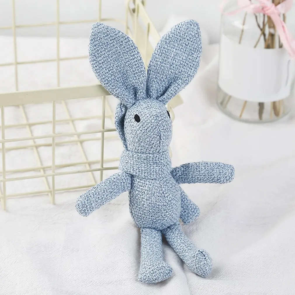 

Creative Wishing Rabbit Plush Toy Long-legged Rabbit Pendant Linen Rabbit Keychain With Souvenir Doll Birthday Gift