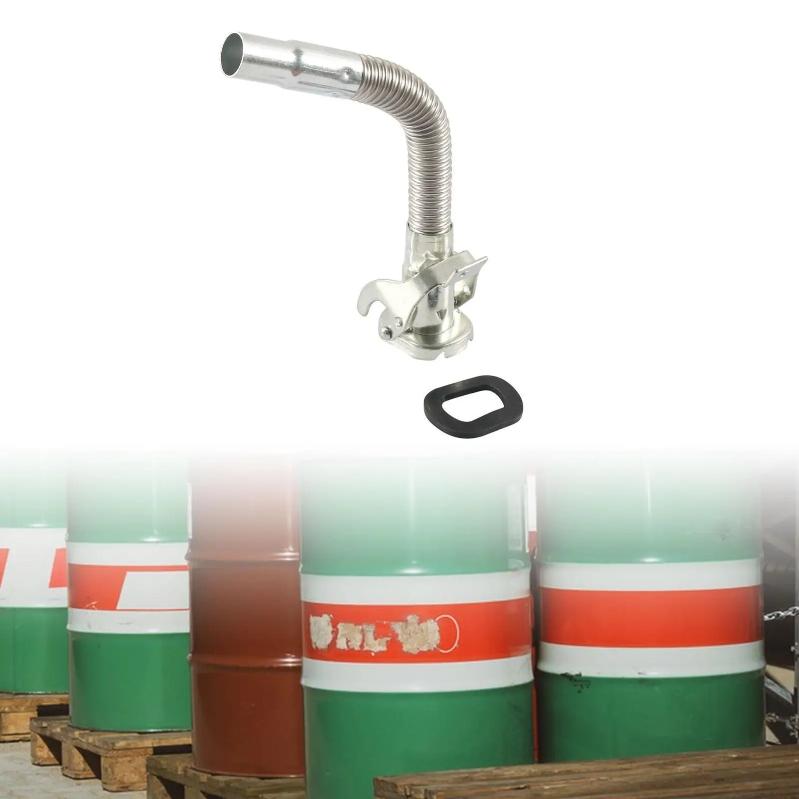 Long Nose Flexible Fuel Can Spout Stainless Steel Leakproof Nozzle Smooth Flow for Jerry Cans Automotive Use