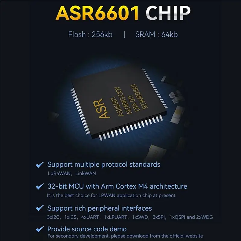 Superior-2X Lorawan Soc E78-868LN22S 868Mhz Lora Module ASR6505/6601TXCO 22Dbm Wireless Transceiver SMD Stamp Hole Connecto