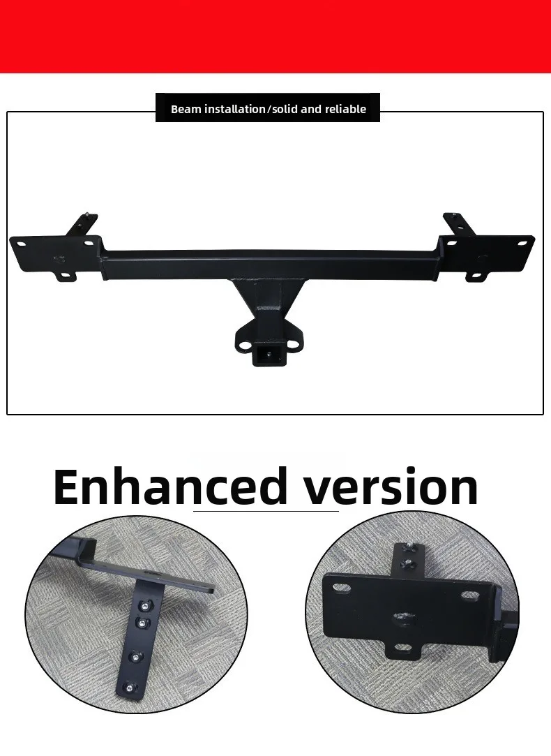 Vehicle Rear Tow Hook Trailer Hitch Mount Bracket Rear Protection Bar Towing Rack For Offroad Travel