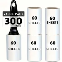 Extra-Sticky Lint Roller for Pet Hair Removal 60 Sheets/Roll,Ideal for Dog & Cat Owners,Perfect for Clothes & Furniture Cleaning