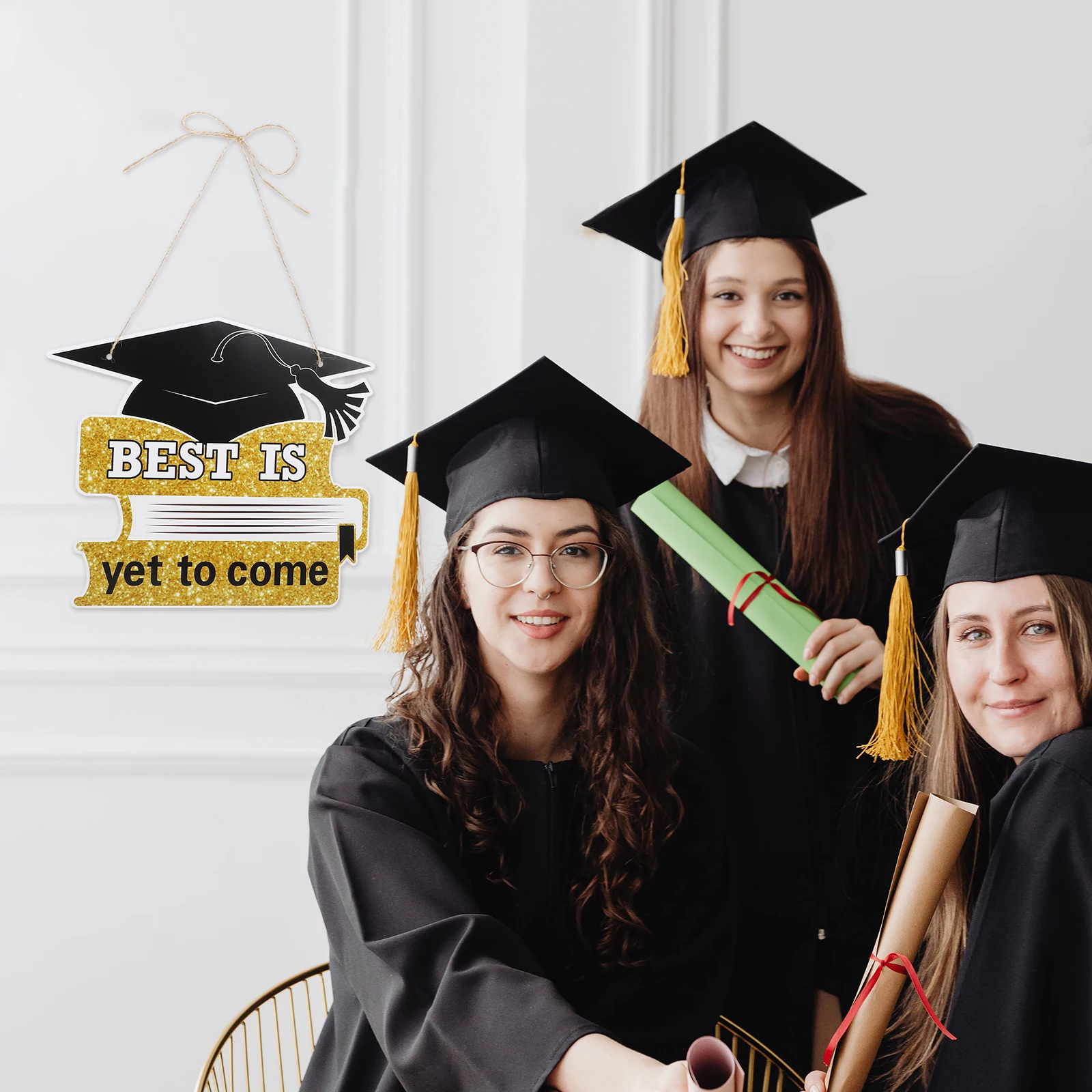 

Graduation Hanging Decorations Paper Bachelor's Cap Sign for Party Wall Door Yard Decoration Graduation Cutout Sign