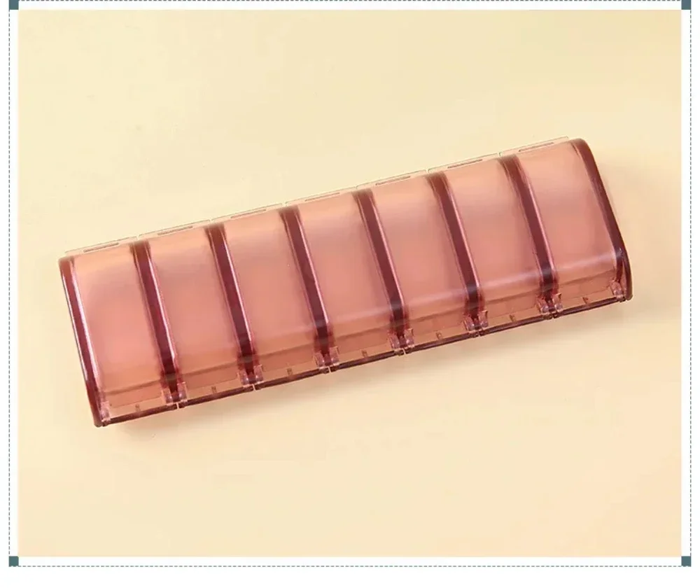 Pillendose für 7 Tage, Medikamentenbox, Wöchentlicher Pillenorganizer für Vitamine, Fischöle, Nahrungsergänzungsmittel und Medikamente für Reisen und Arbeit – Detail 12