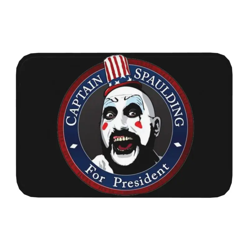 Captain Spaulding Logo Front Floor Door Entrance Mats Outdoor House of 1000 Corpses Bathroom Kitchen Doormat Garden Carpet Rug