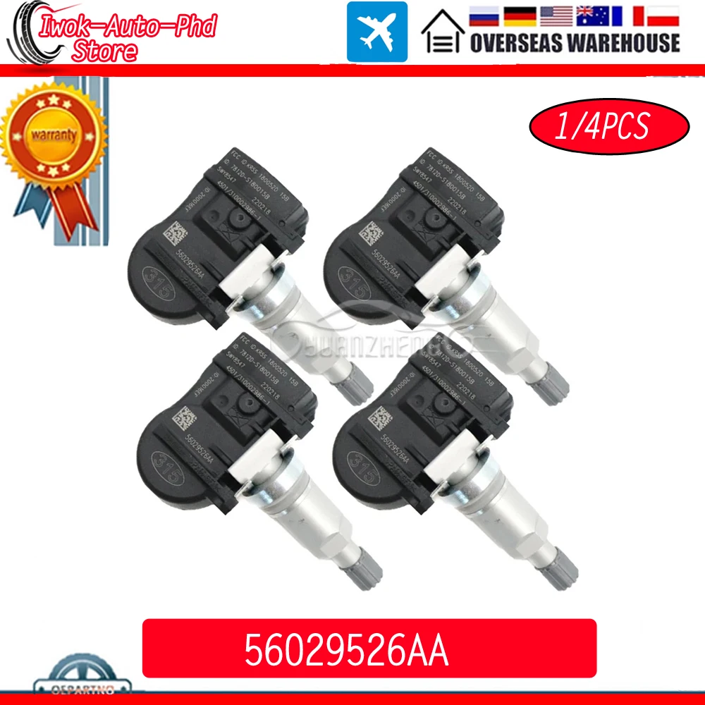 

Автомобильный датчик давления в шинах TPMS, подходит для Jeep Compass Patriot Liberty Commander Grand Cherokee 2005-2013 56029526 АА 315 МГц