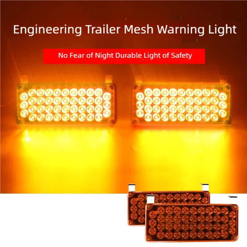 2pcs Led Strobe Warning Light Cheap Strobe Grille Flashing Lightbar Truck Car Beacon Lamp Amber Traffic Light 12V 24V Car Light