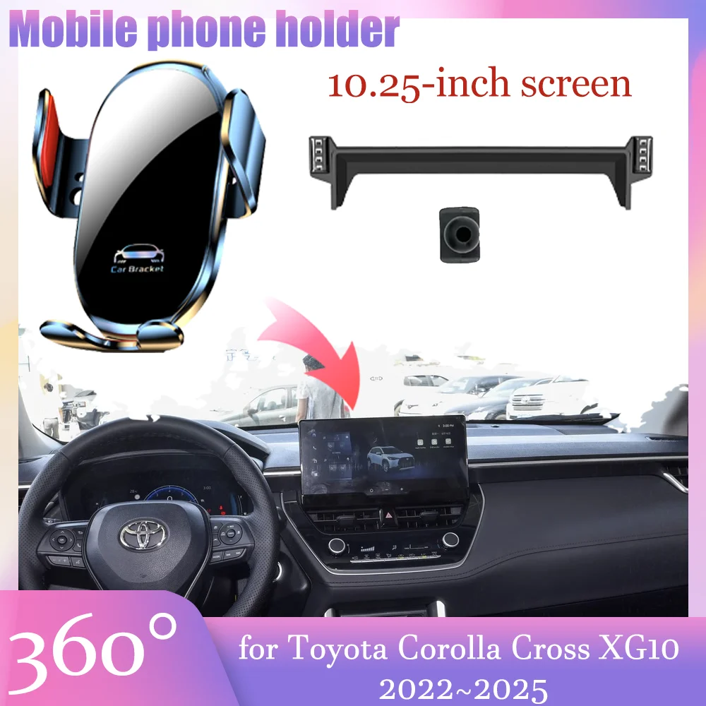Soporte de teléfono para coche para Toyota Corolla Cross XG10 2022 ~ 2025 10,25 pulgadas GPS Air Vent Cell Clip soporte accesorios iPhone