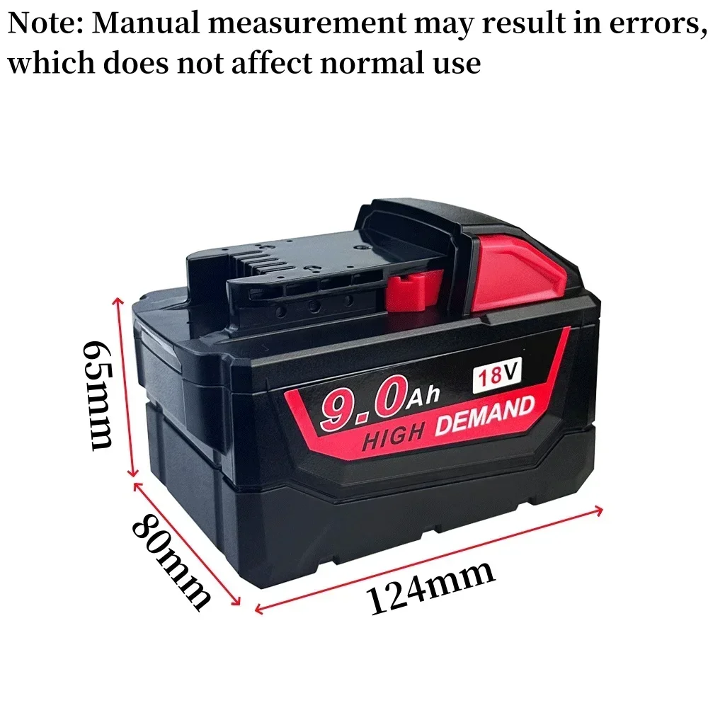 18V Li-ion 9.0Ah Replacement Power Tools and Battery Charger for Milwaukee Battery M18 48-11-1815 With charger